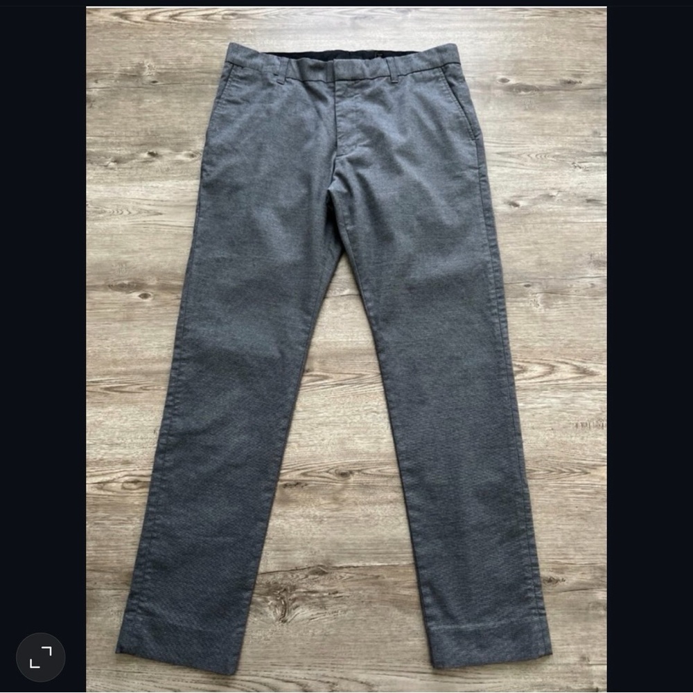 Vince Brushed Twill Pants Mens 34x32 Gray Slim Fit